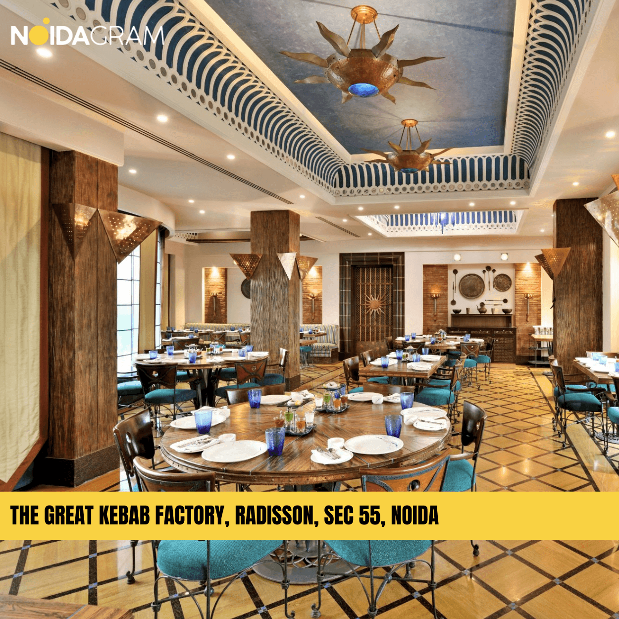 The Great Kebab Factory interior in Noida