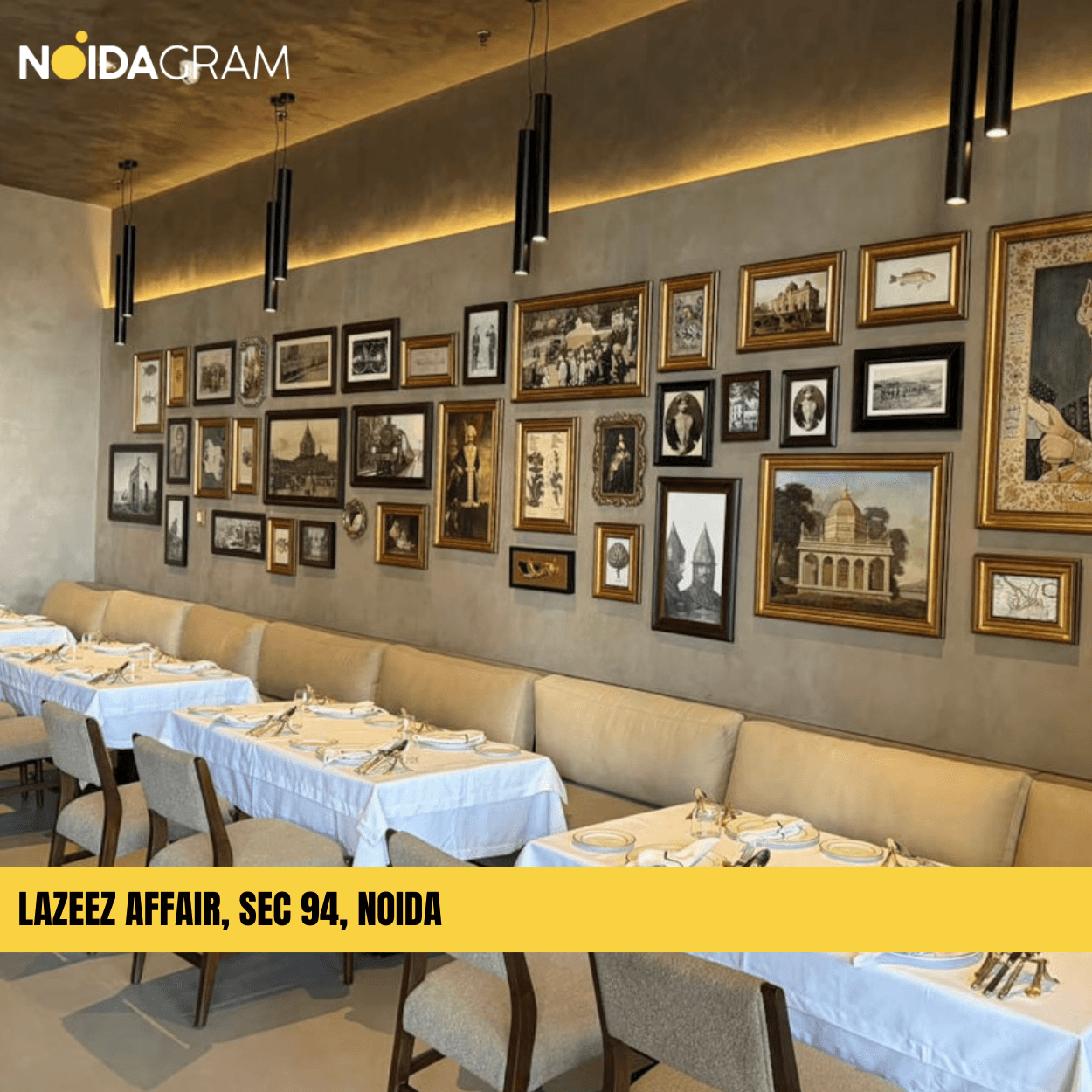 Lazeez Affair interior in Noida